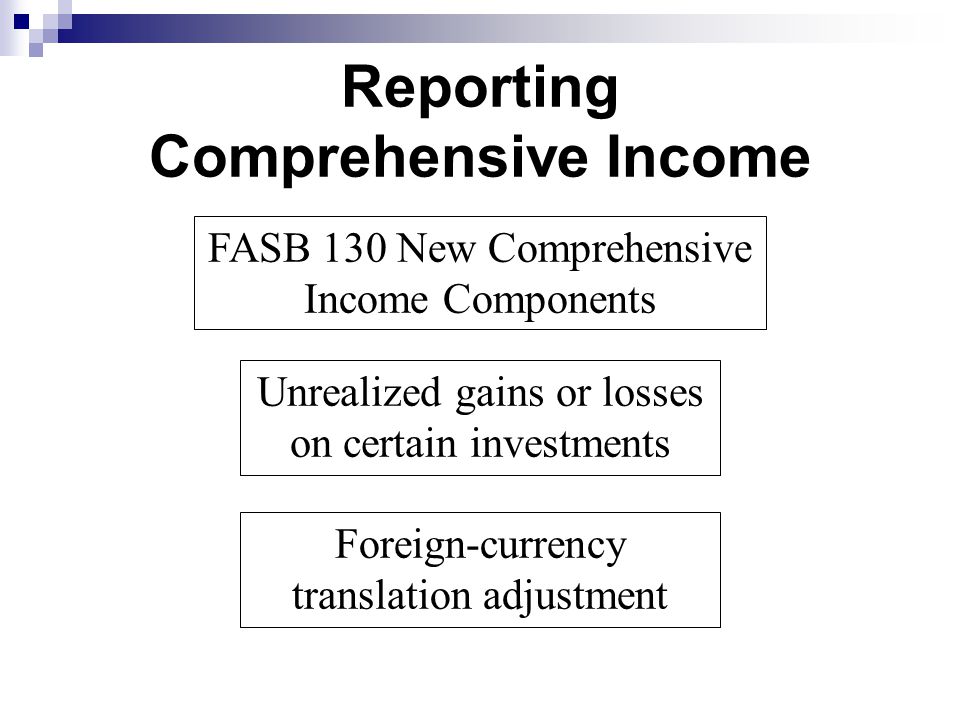 Reporting Comprehensive Income