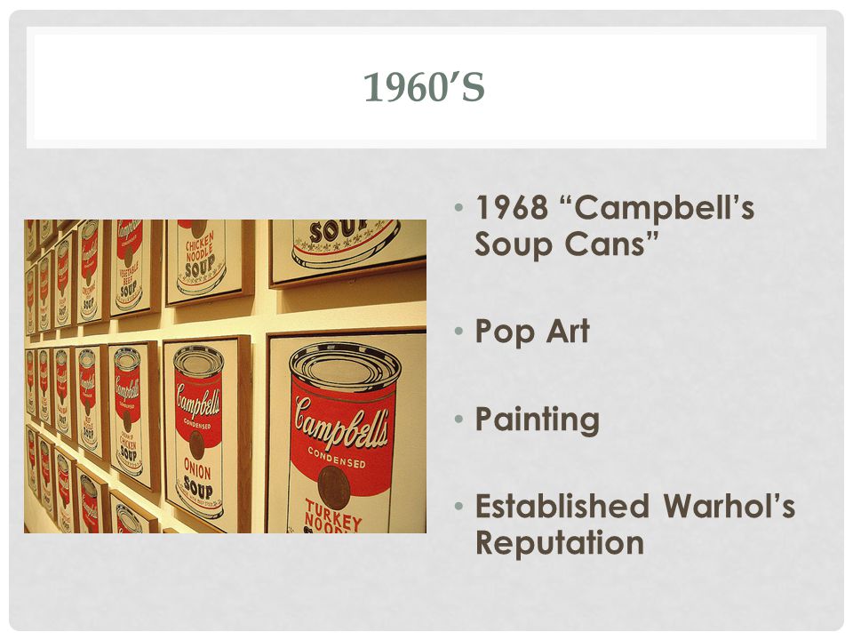 1960’s 1968 Campbell’s Soup Cans Pop Art Painting
