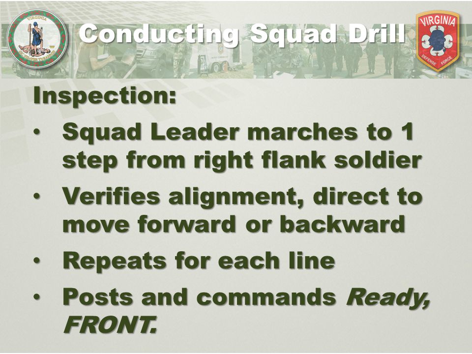 Conducting Squad Drill