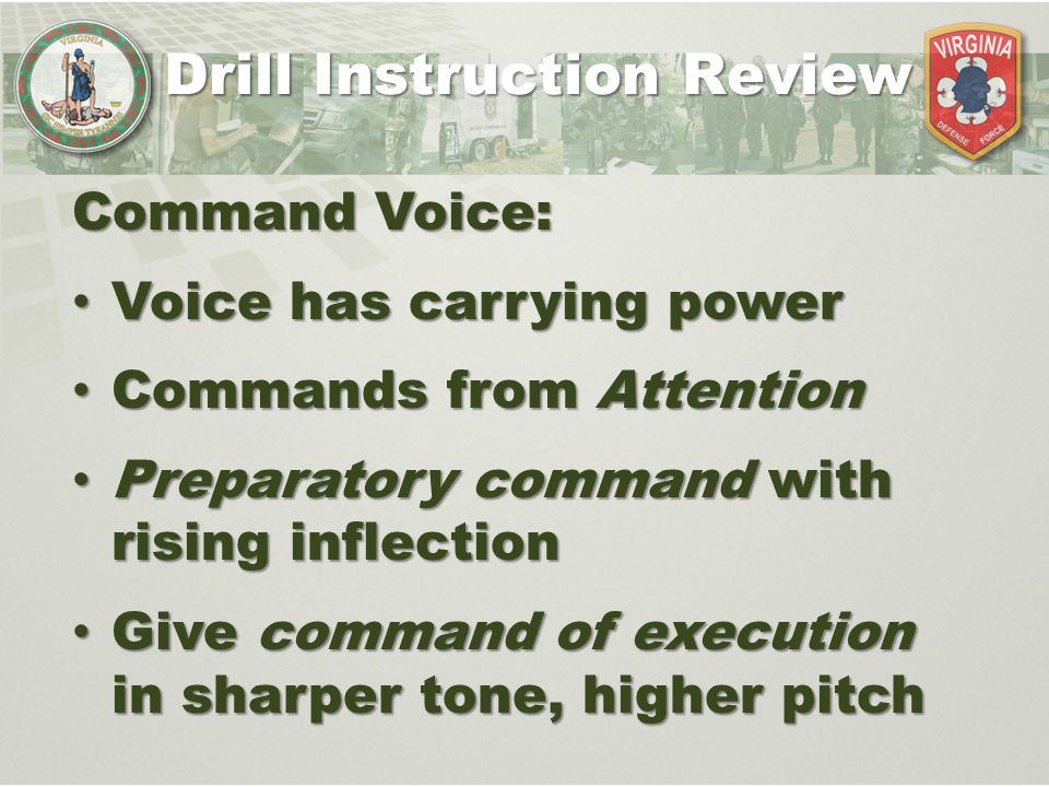 Drill Instruction Review
