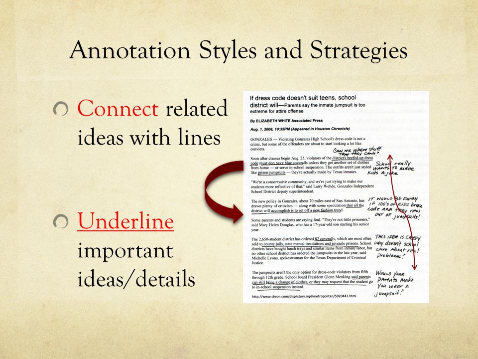 Annotation Styles and Strategies
