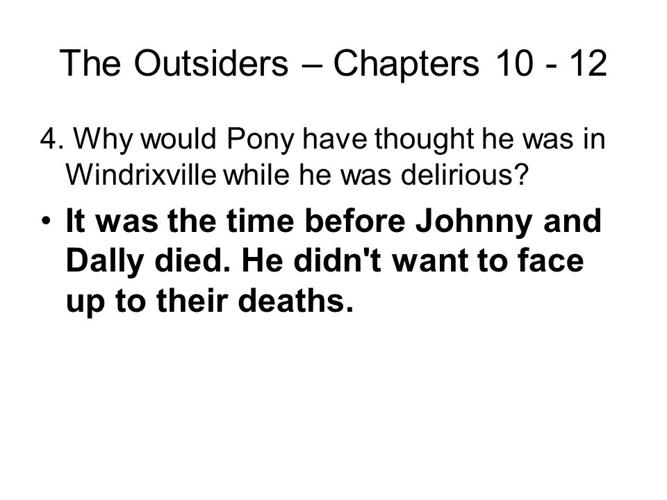 The Outsiders – Chapters
