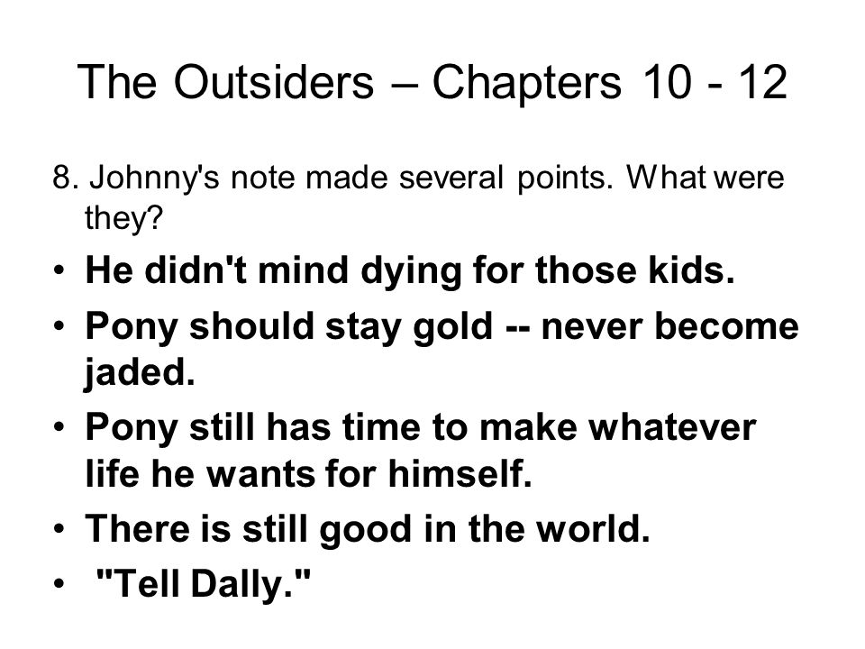 The Outsiders – Chapters