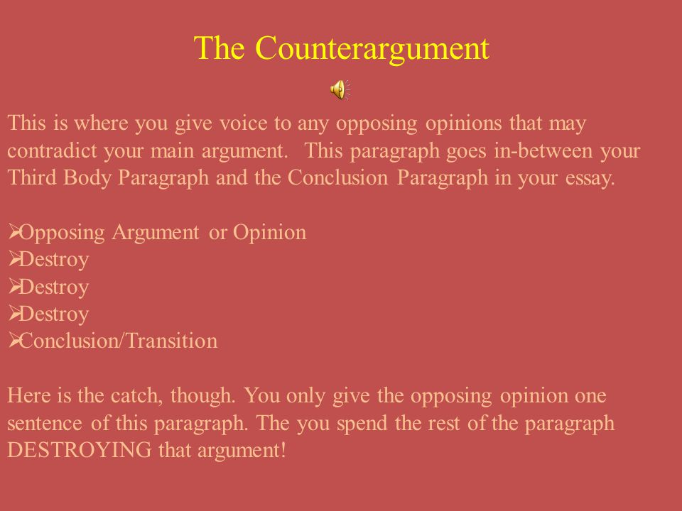 The Counterargument