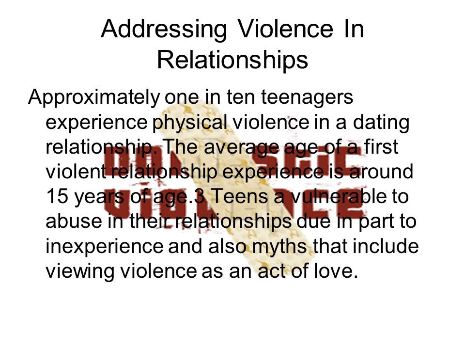 Addressing Violence In Relationships