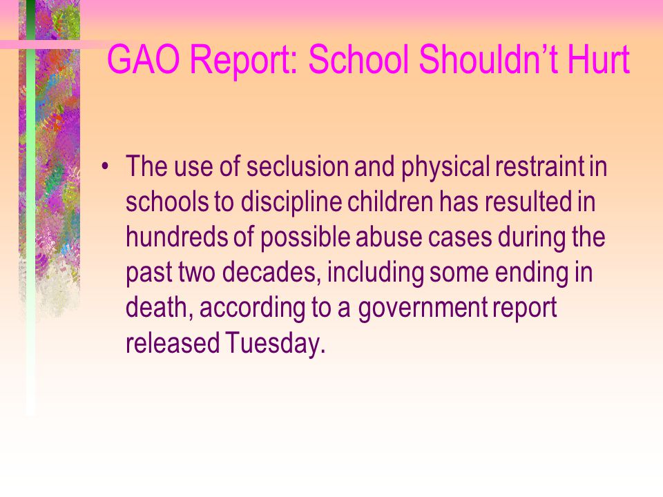 GAO Report: School Shouldn’t Hurt