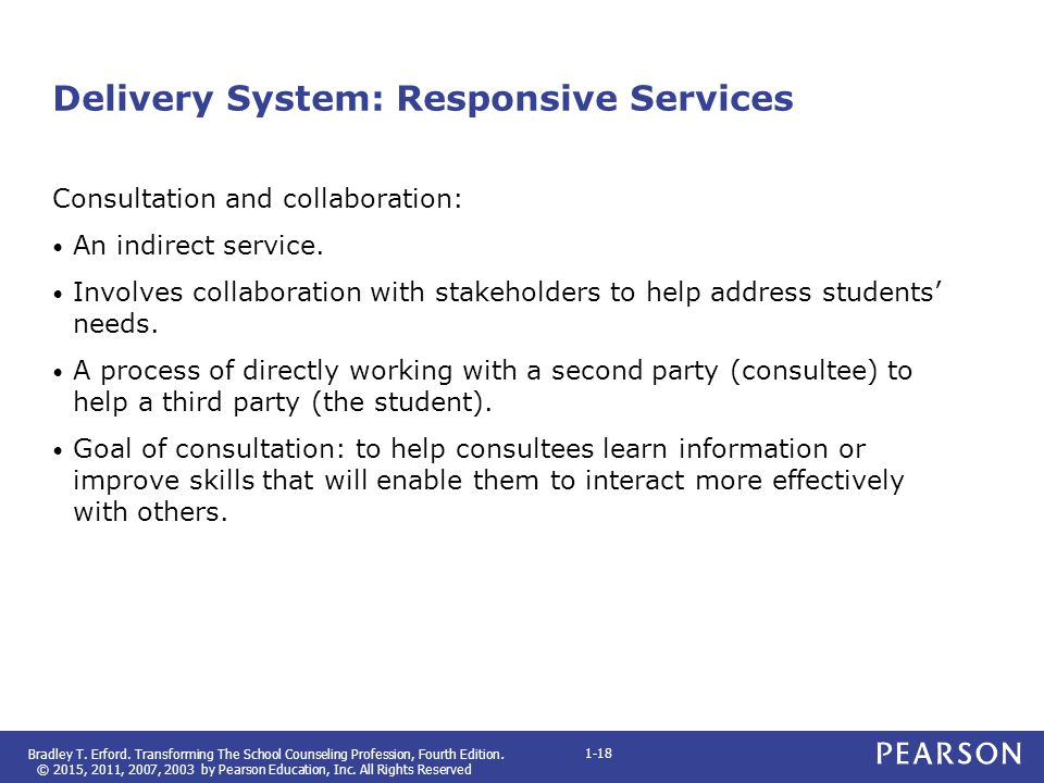 Delivery System: Responsive Services
