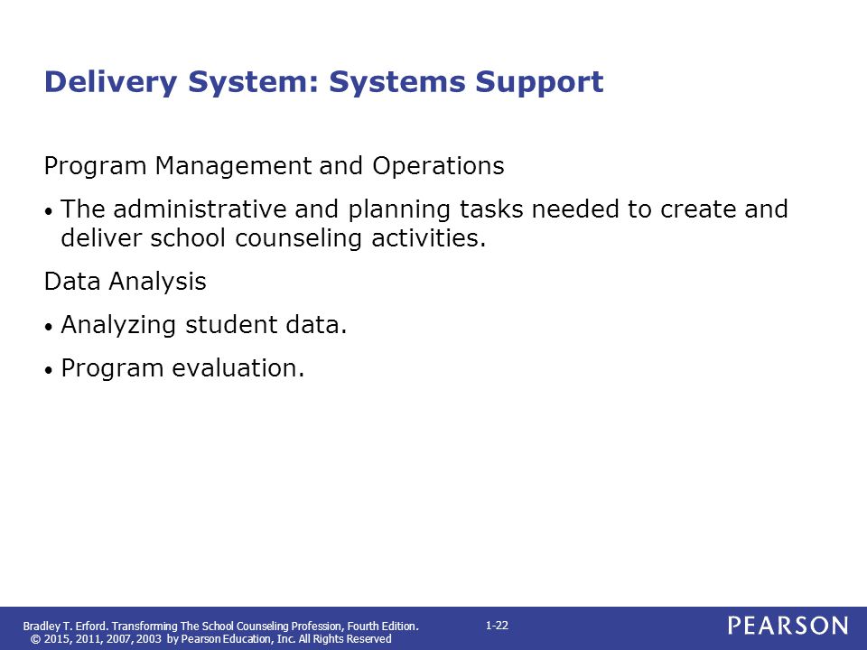 Delivery System: Systems Support