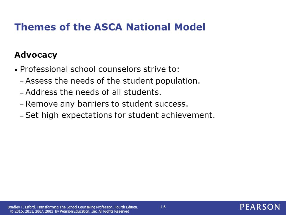 Themes of the ASCA National Model