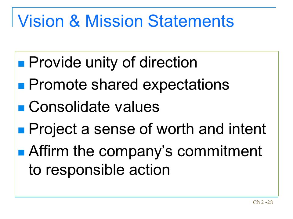 Vision & Mission Statements