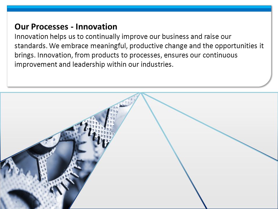 Our Processes - Innovation