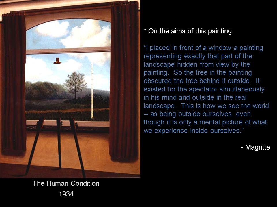 The Human Condition * On the aims of this painting: