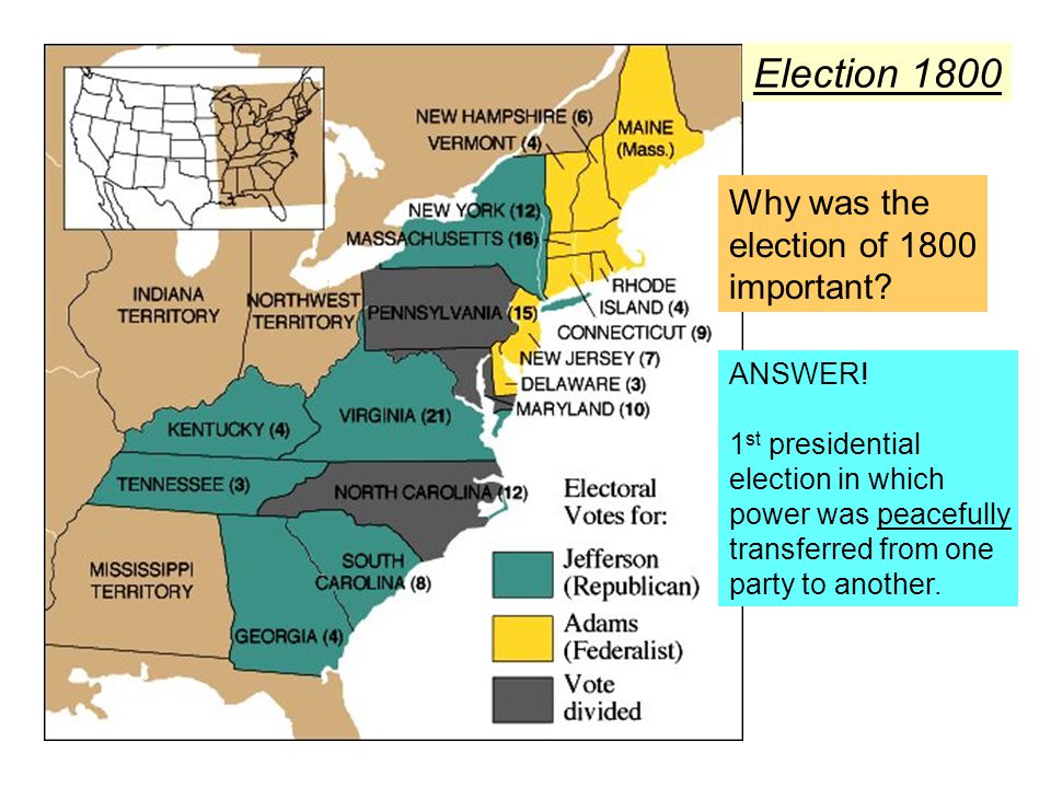 Election 1800 Why was the election of 1800 important ANSWER!