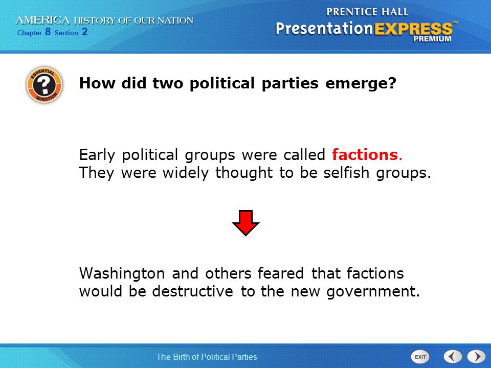 How did two political parties emerge