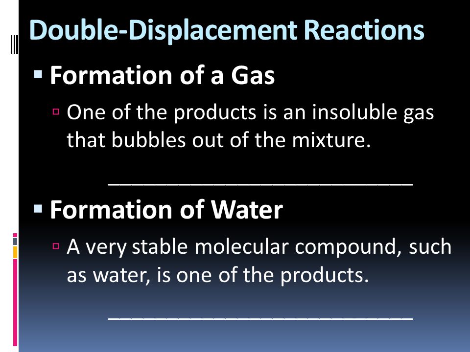Double-Displacement Reactions