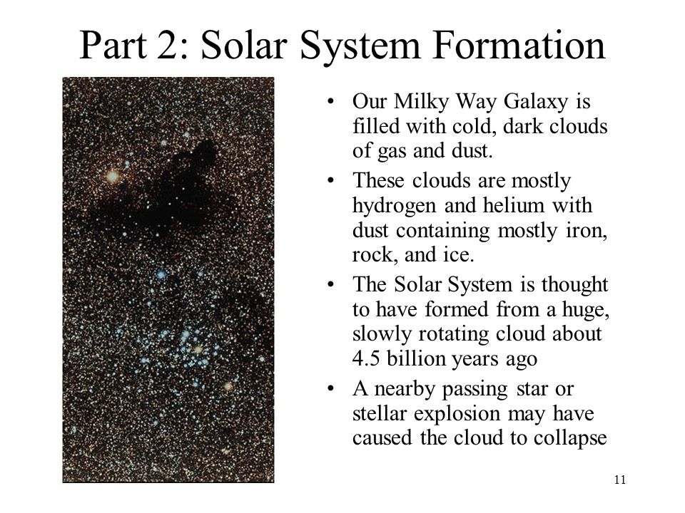 Part 2: Solar System Formation