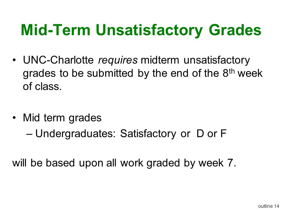 Mid-Term Unsatisfactory Grades