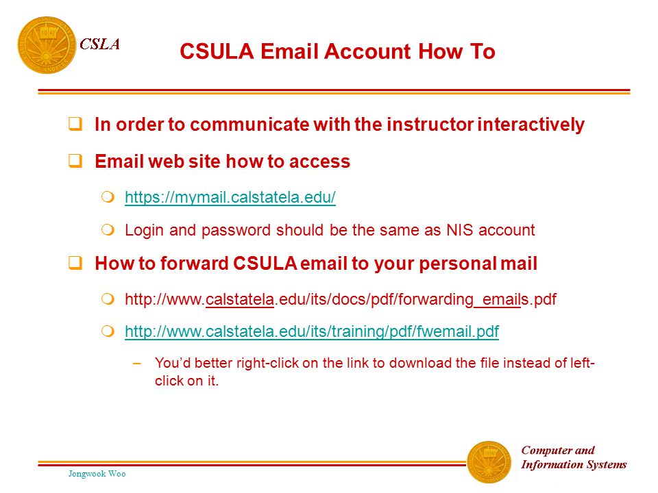 CSULA  Account How To