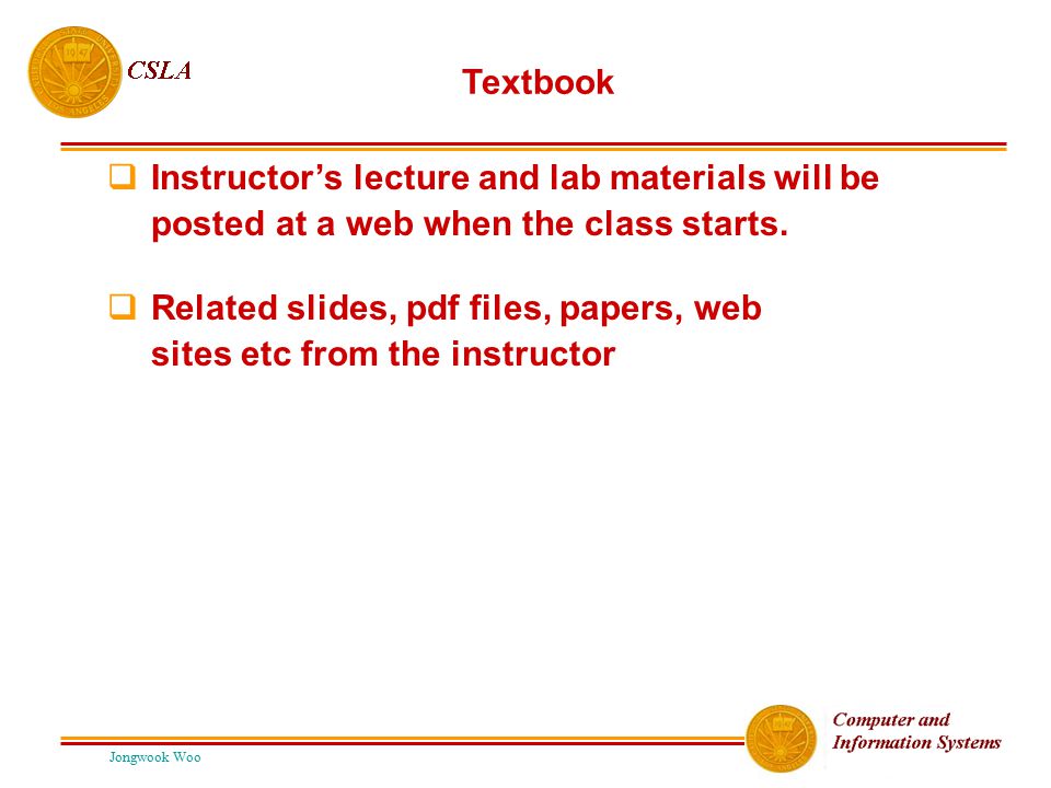 Related slides, pdf files, papers, web sites etc from the instructor