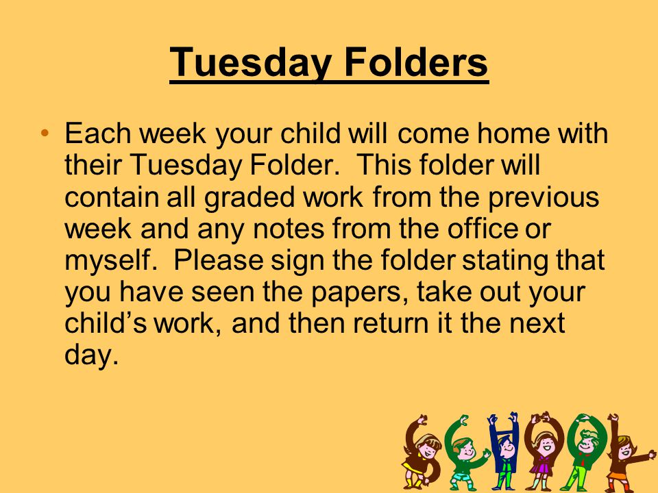 Tuesday Folders