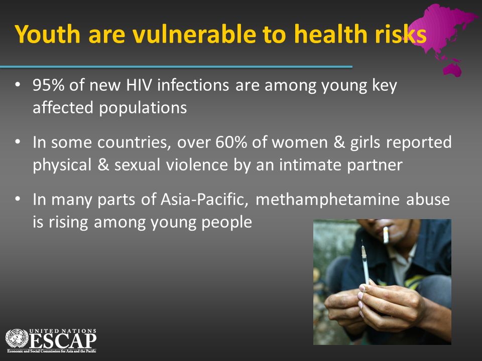 Youth are vulnerable to health risks