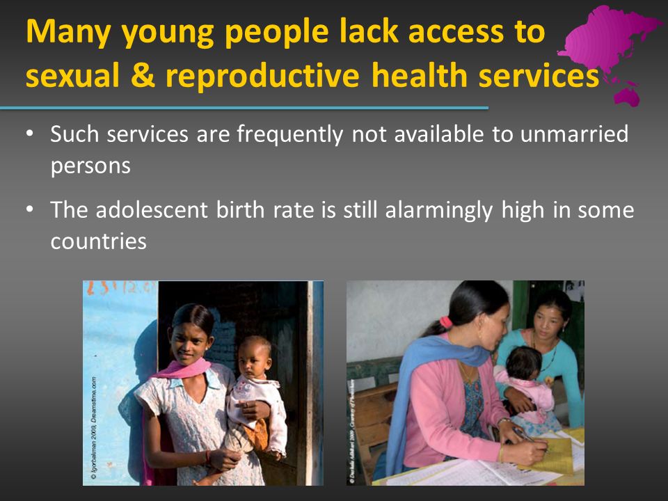 Many young people lack access to sexual & reproductive health services