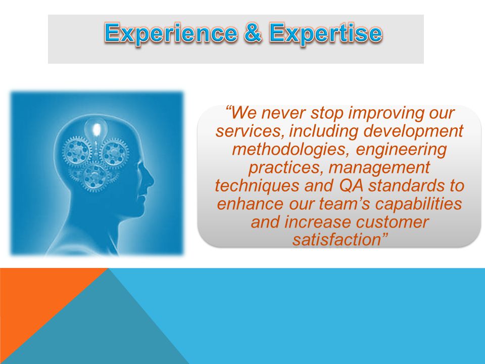 Experience & Expertise