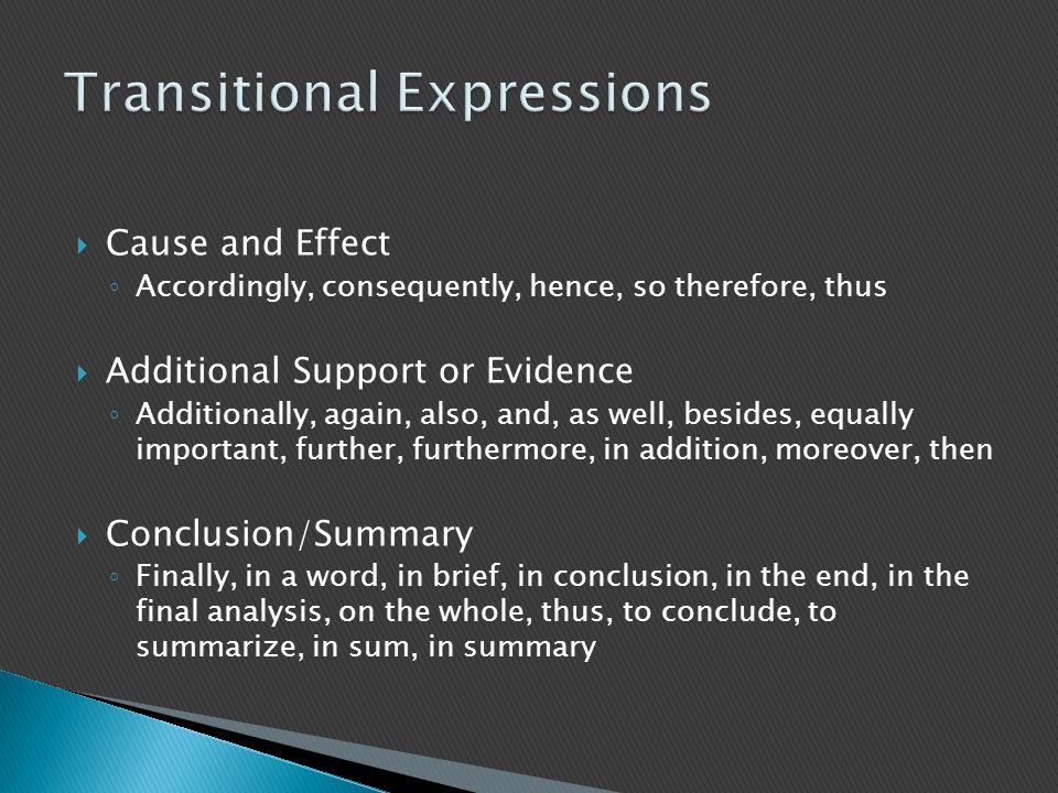 Transitional Expressions
