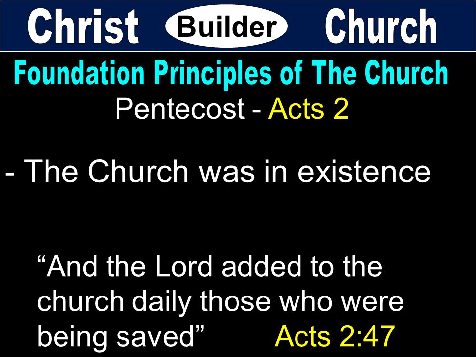 Foundation Principles of The Church