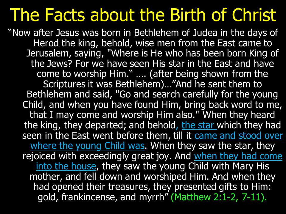 The Facts about the Birth of Christ