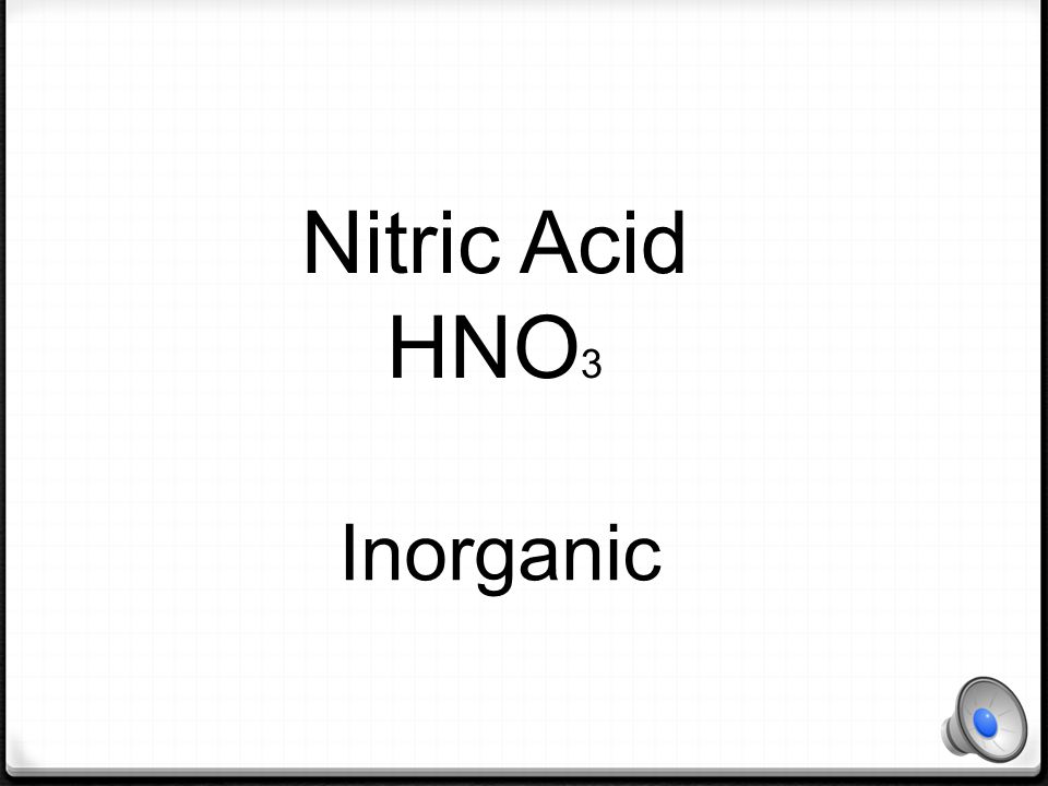 Nitric Acid HNO3 Inorganic
