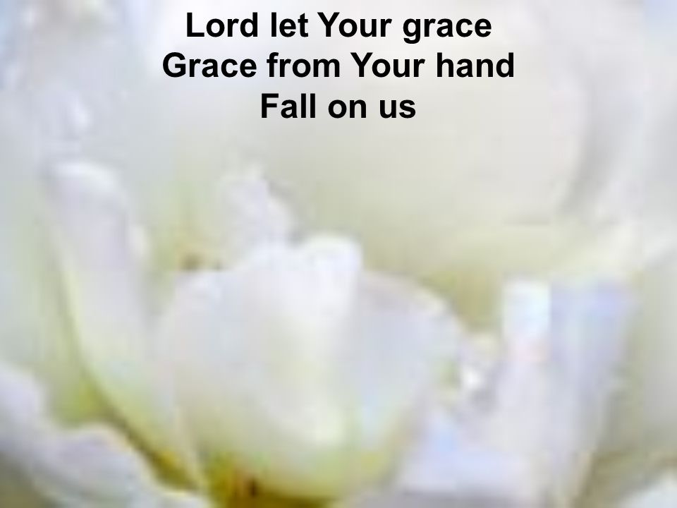 Lord let Your grace Grace from Your hand Fall on us