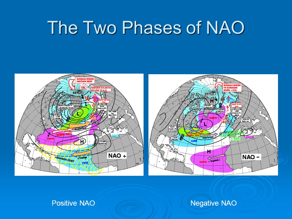 The Two Phases of NAO Positive NAO Negative NAO