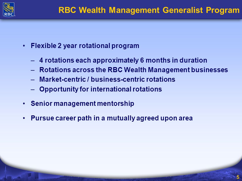 RBC Wealth Management Generalist Program