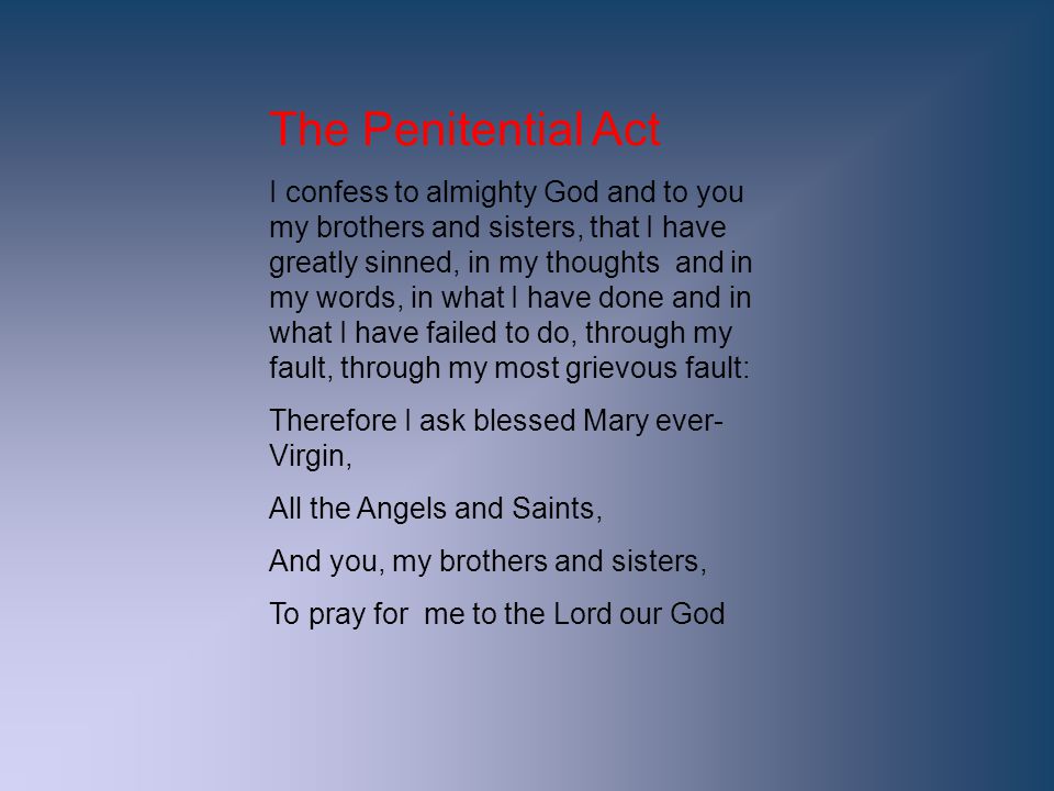 The Penitential Act