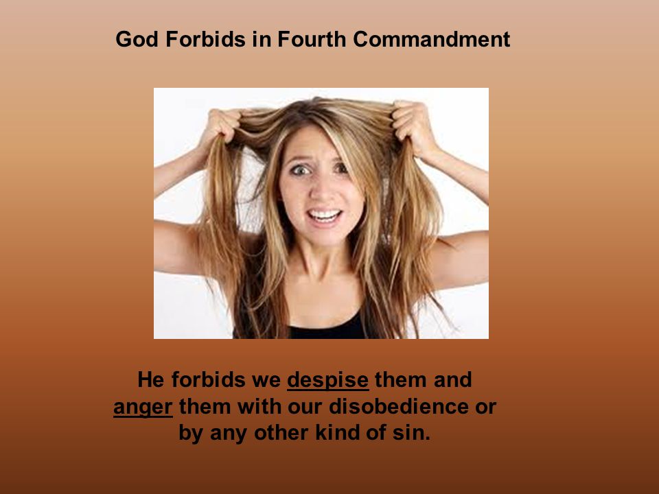 God Forbids in Fourth Commandment