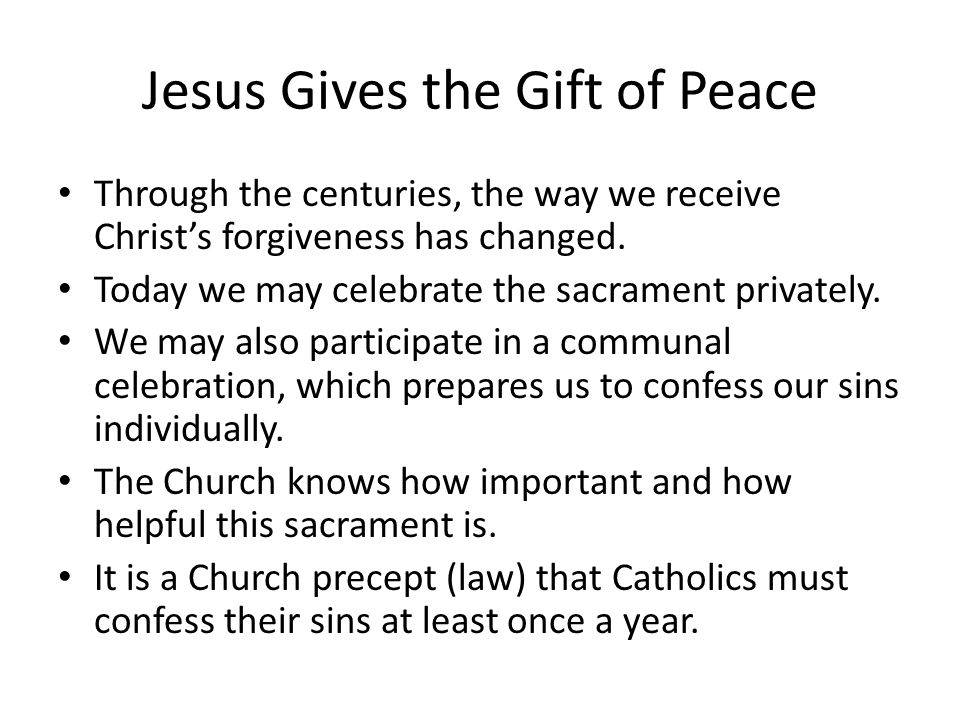 Jesus Gives the Gift of Peace