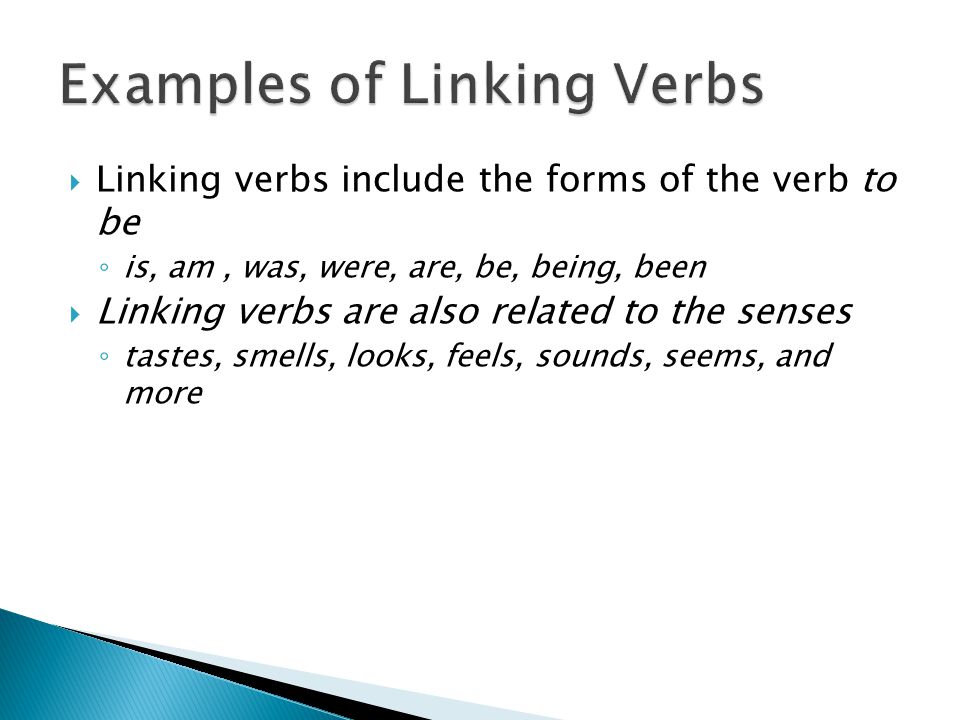 Examples of Linking Verbs