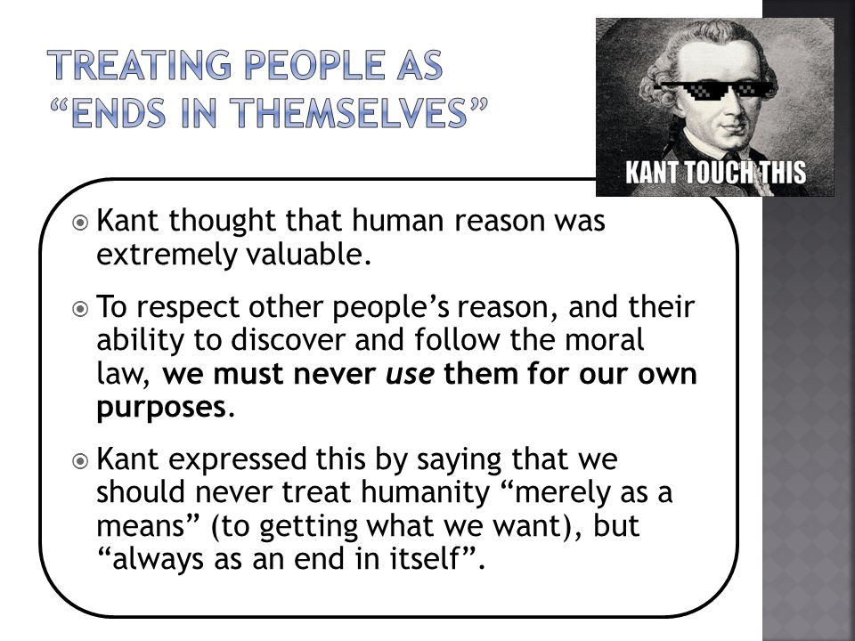 Treating people as ends in themselves