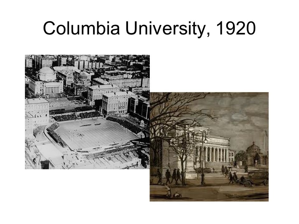 Columbia University, 1920