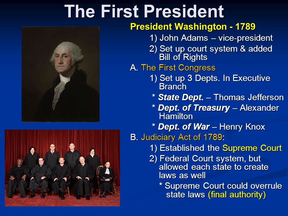 The First President President Washington