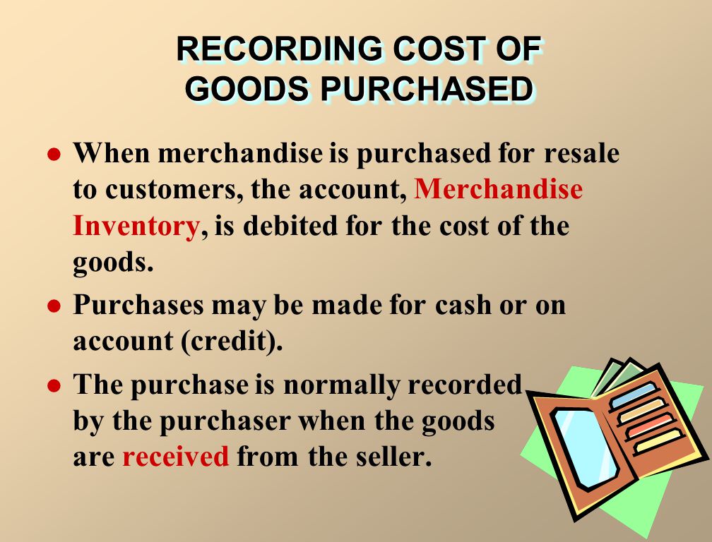 RECORDING COST OF GOODS PURCHASED