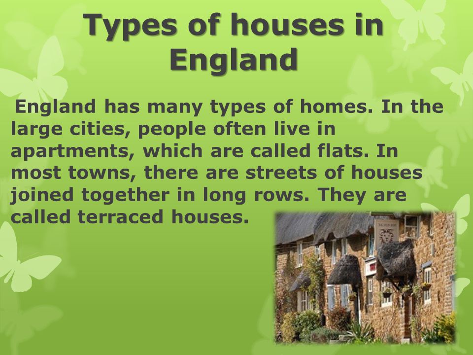 Types of houses in England