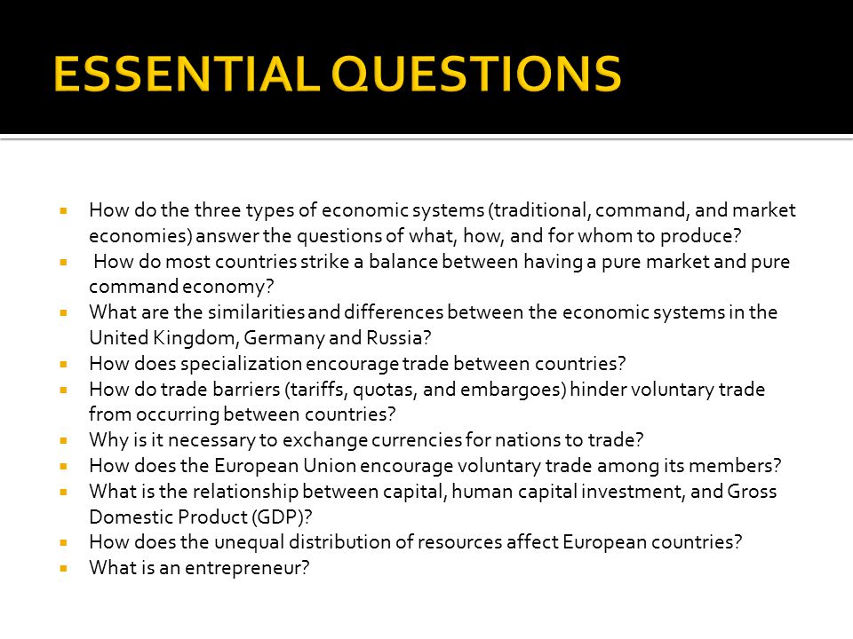 ESSENTIAL QUESTIONS