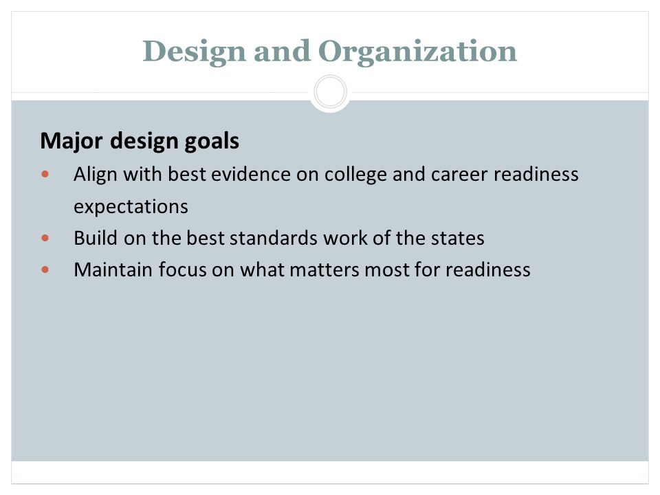 Design and Organization