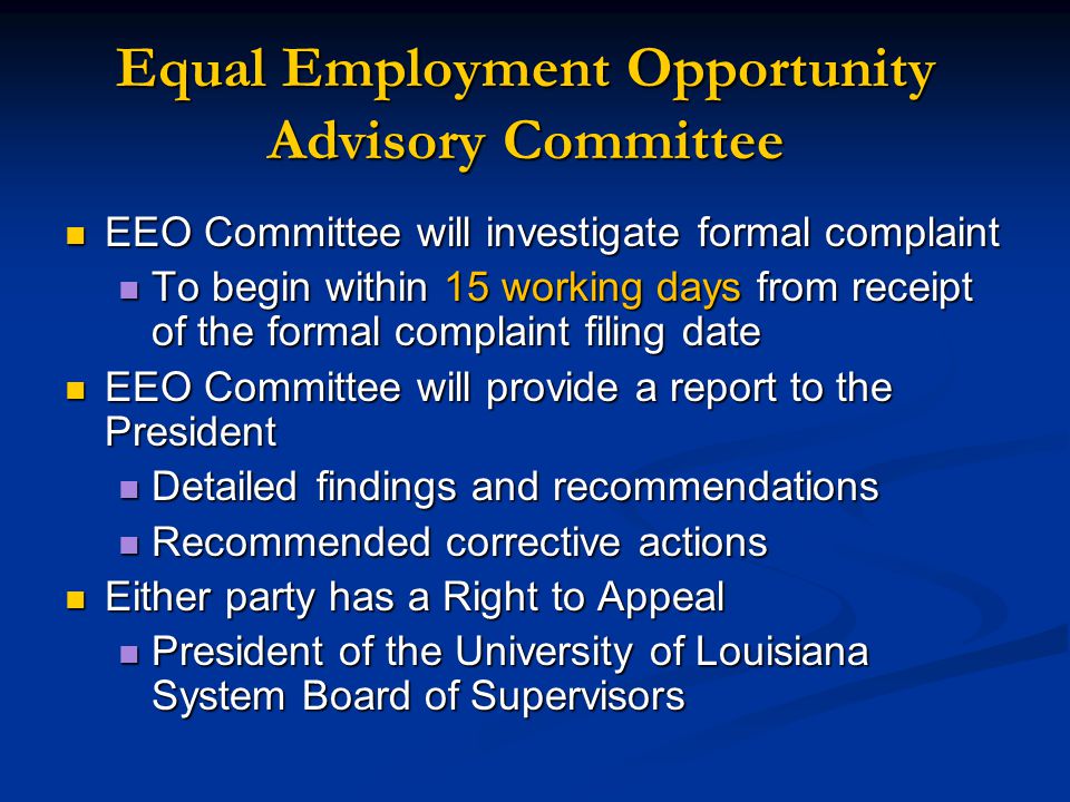 Equal Employment Opportunity Advisory Committee