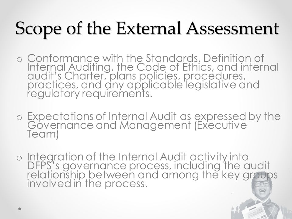 Scope of the External Assessment