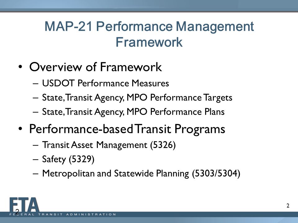MAP-21 Performance Management Framework