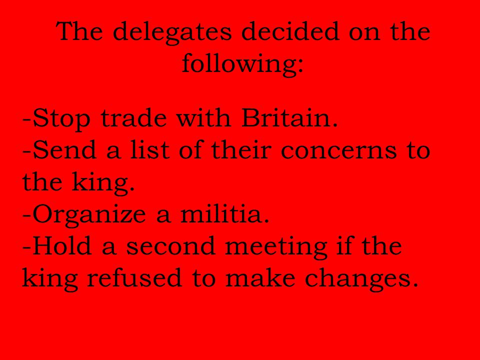 The delegates decided on the following: