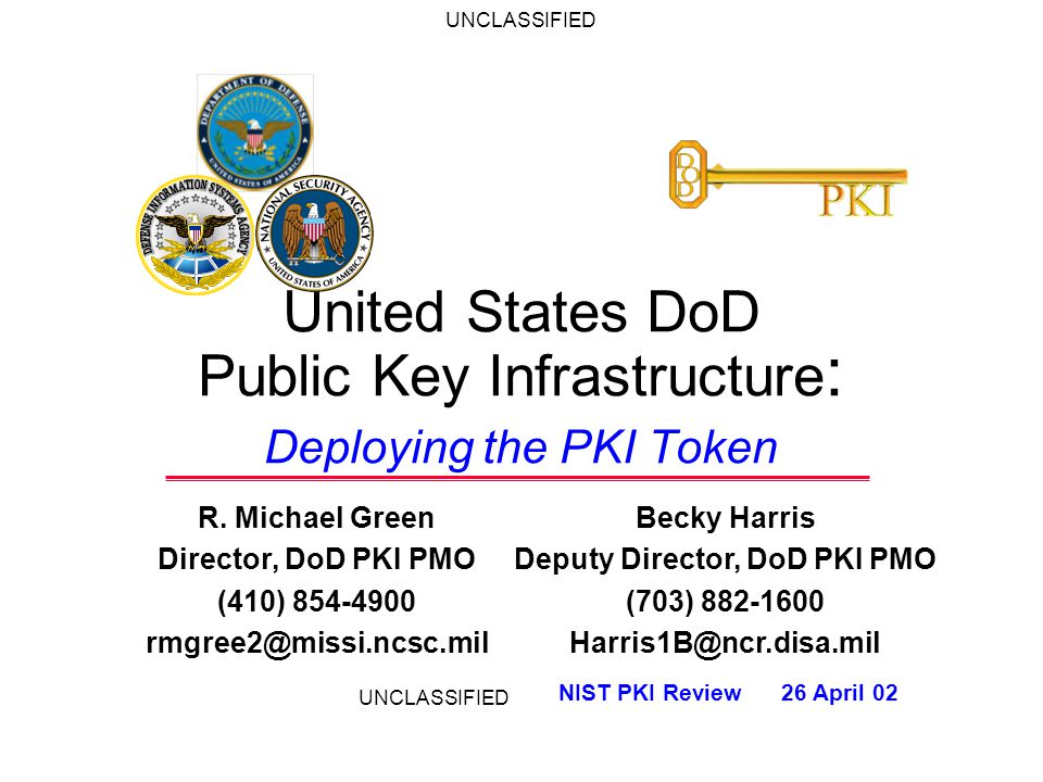 United States Dod Public Key Infrastructure Deploying The